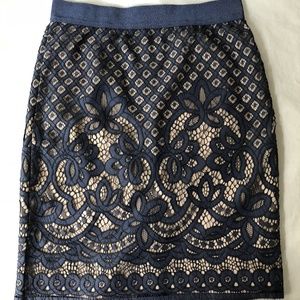 NWOT Ann Taylor Lace Pencil Skirt Sz 0